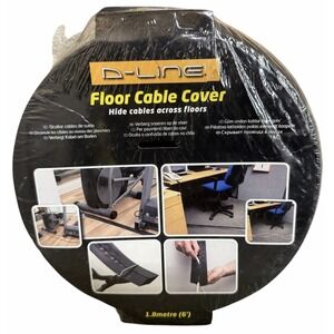 D-Line Floor Cable Cover 6' Length Made In U.S.A. In Black